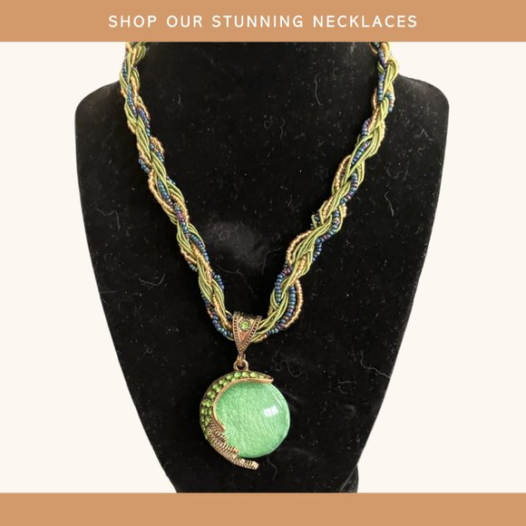 Elegant Green Beaded Necklace